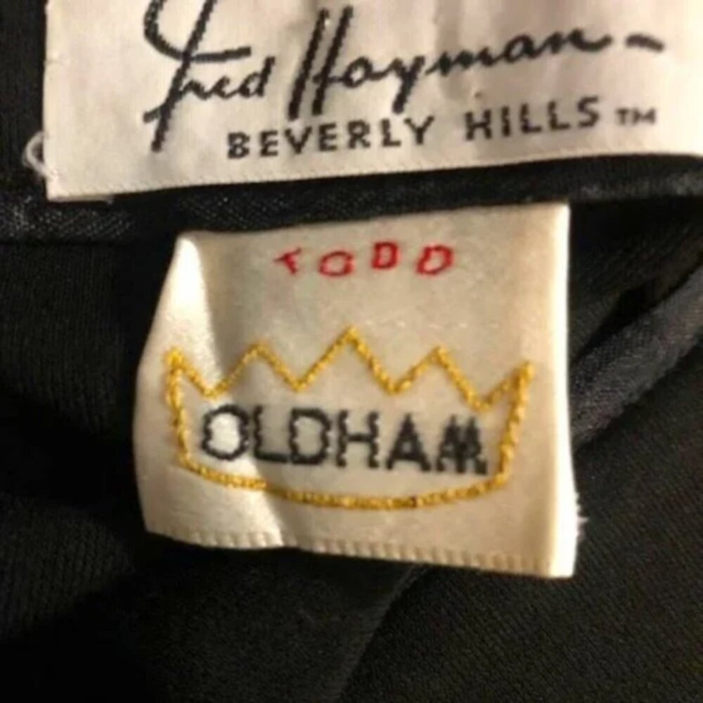 TODD OLDHAM Designer Y2K Black Midi Wrap Skirt Fred Hayman Beverly Hills LG $698 - Picture 8 of 8